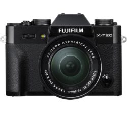 FUJIFILM X-T20 Compact System Camera with XC 16-50 mm MK II f/3.5-5.6 Zoom Lens - Black